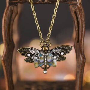 MISSLOOK Gold and Black Butterfly Necklace